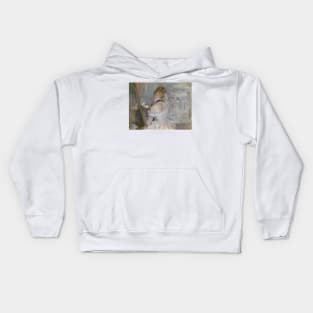 Woman at Her Toilette by Berthe Morisot Kids Hoodie